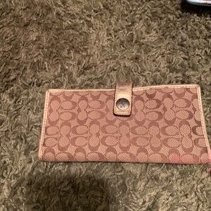 Coach checkbook wallet with credit card slots